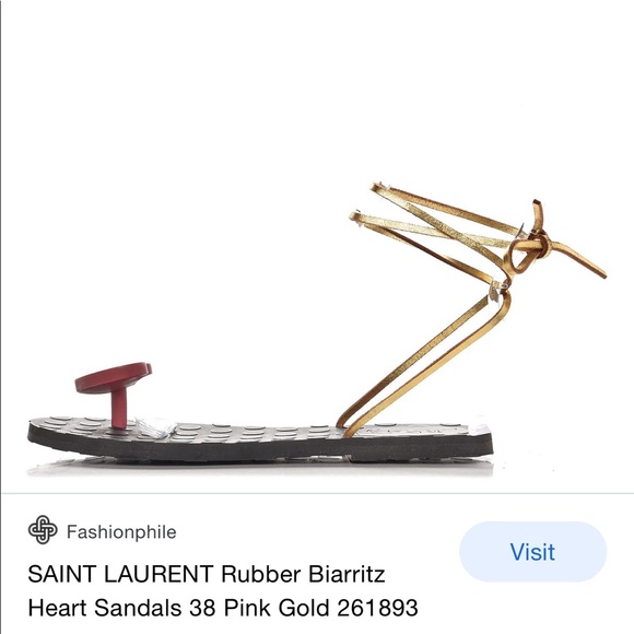 *ISO* YSL BIARRITZ HEART SANDAL - Picture 3 of 5